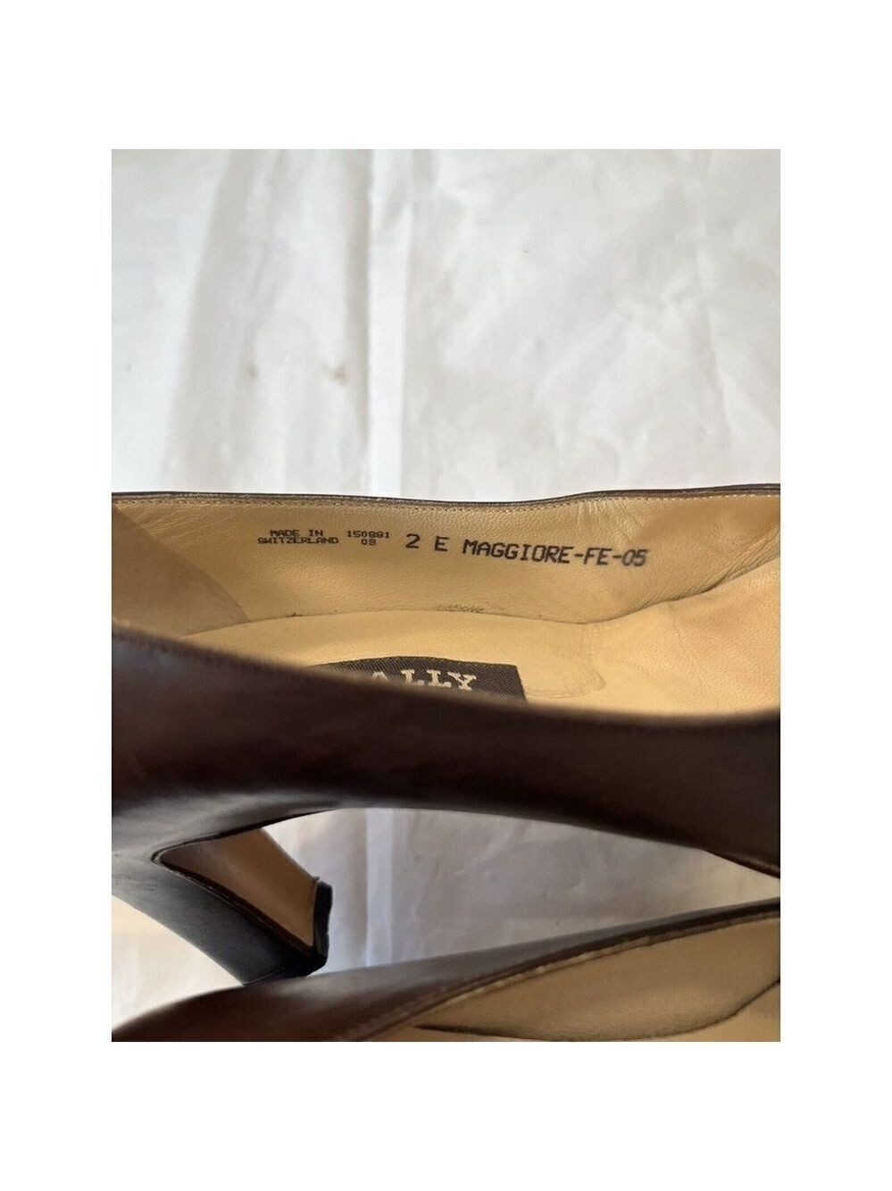 Bally Marggiore Leather pump brown Womens Size 5 - Picture 9 of 16